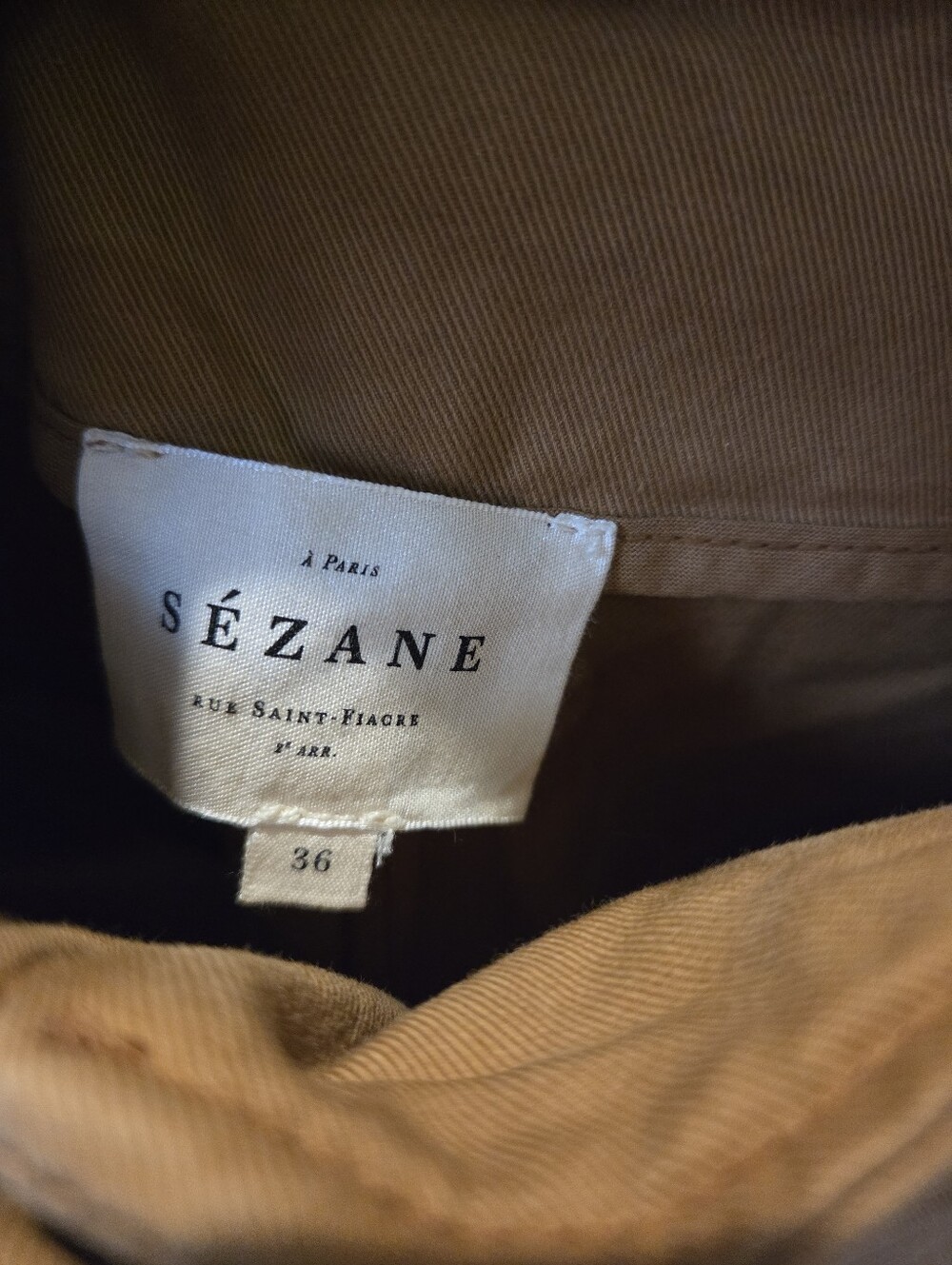 Sezane New Rome Tan High-Waist Belted Shorts w/ Tortoiseshell Ring Belt- Size 4 - Picture 3 of 4